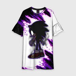 Платье клеш для девочки SONIC DARK СОНИК, цвет: 3D-принт