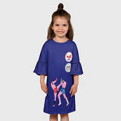 Платье клеш для девочки Muay Thai Russia, цвет: 3D-принт — фото 2