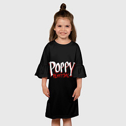 Платье клеш для девочки Poppy Playtime: Logo, цвет: 3D-принт — фото 2