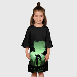 Платье клеш для девочки Атака титанов 4 Эрен, цвет: 3D-принт — фото 2