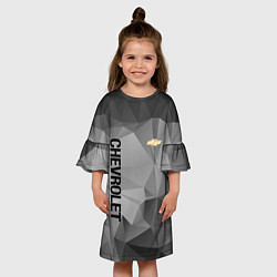 Платье клеш для девочки Chevrolet Geometry, цвет: 3D-принт — фото 2