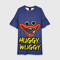 Платье клеш для девочки Huggy Wuggy: Smile, цвет: 3D-принт