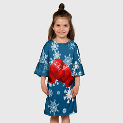 Платье клеш для девочки ЗИНИИ ПЕРЧАТКИ ОТ ХОЛОДА, цвет: 3D-принт — фото 2