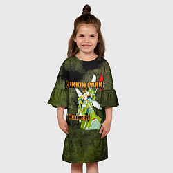 Платье клеш для девочки Reanimation - Linkin Park, цвет: 3D-принт — фото 2