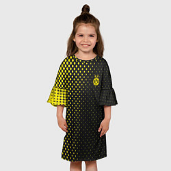 Платье клеш для девочки Borussia gradient theme, цвет: 3D-принт — фото 2