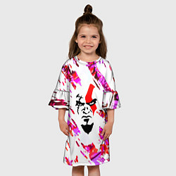 Платье клеш для девочки God of War Cratos, цвет: 3D-принт — фото 2