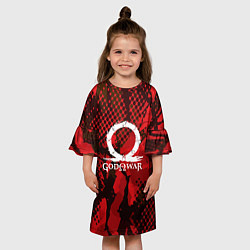 Платье клеш для девочки God of War Эмблема, цвет: 3D-принт — фото 2