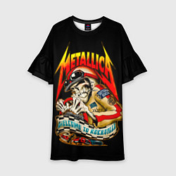 Платье клеш для девочки Metallica WELCOME TO ROCKVILLE, цвет: 3D-принт