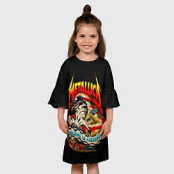 Платье клеш для девочки Metallica WELCOME TO ROCKVILLE, цвет: 3D-принт — фото 2