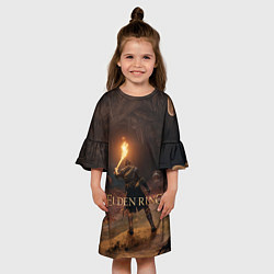 Платье клеш для девочки Elden Ring - подземелье, цвет: 3D-принт — фото 2
