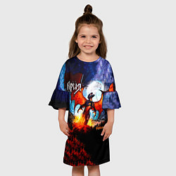 Платье клеш для девочки Феникс - Ария, цвет: 3D-принт — фото 2