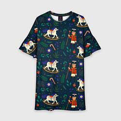 Детское платье Рождественский узор Щелкунчик