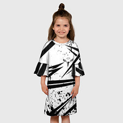 Платье клеш для девочки Токийские мстители - Геометрия, цвет: 3D-принт — фото 2