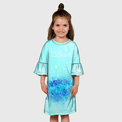 Платье клеш для девочки Под слоем льда, цвет: 3D-принт — фото 2