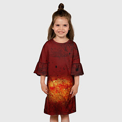 Платье клеш для девочки Взрыв на Марсе, цвет: 3D-принт — фото 2