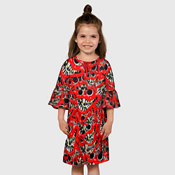 Платье клеш для девочки POPPY PLAYTIME ХАГГИ ВАГГИ, цвет: 3D-принт — фото 2