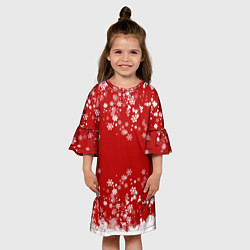 Платье клеш для девочки Вечный снегопад, цвет: 3D-принт — фото 2