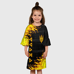 Платье клеш для девочки The Witcher Neon, цвет: 3D-принт — фото 2