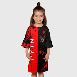 Платье клеш для девочки Payton Moormeie брызги, цвет: 3D-принт — фото 2