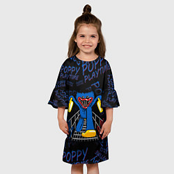 Платье клеш для девочки Poppy Playtime Скоро напугает, цвет: 3D-принт — фото 2