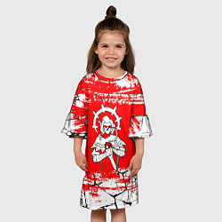 Платье клеш для девочки Darkest Dungeon - Трещины, цвет: 3D-принт — фото 2