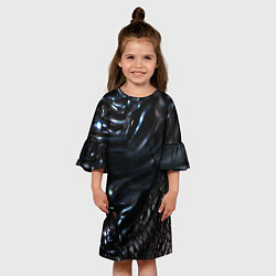 Платье клеш для девочки Элегантный инопланетянин, цвет: 3D-принт — фото 2