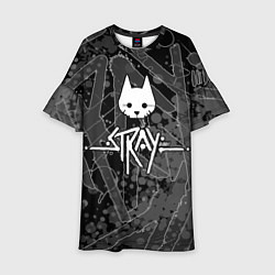 Платье клеш для девочки Stray кот бродяга, цвет: 3D-принт