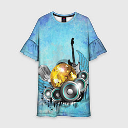 Платье клеш для девочки Крылатое вдохновенье, цвет: 3D-принт