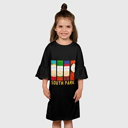 Платье клеш для девочки South Park - Южный парк главные герои, цвет: 3D-принт — фото 2