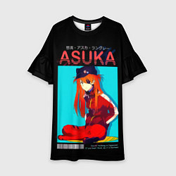 Платье клеш для девочки Asuka - Neon Genesis Evangelion, цвет: 3D-принт