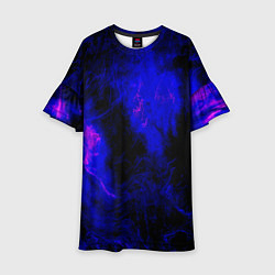 Платье клеш для девочки Purple Tie-Dye, цвет: 3D-принт