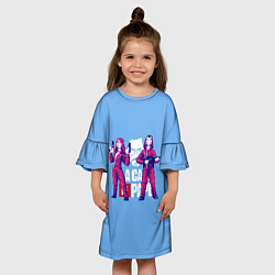 Платье клеш для девочки БУМАЖНЫЙ ДОМ LA CASA DE PAPEL PIXEL, цвет: 3D-принт — фото 2