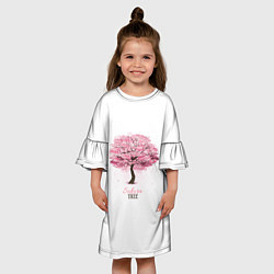 Платье клеш для девочки Sakura Tree, цвет: 3D-принт — фото 2