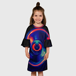 Платье клеш для девочки Сверхновая сингулярность, цвет: 3D-принт — фото 2