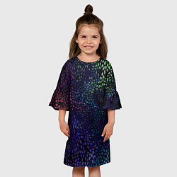 Платье клеш для девочки РзазНоцветные ЛиСты, цвет: 3D-принт — фото 2