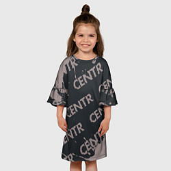 Платье клеш для девочки CENTR Брызги, цвет: 3D-принт — фото 2