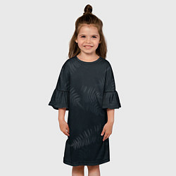 Платье клеш для девочки Влажный Папоротник, цвет: 3D-принт — фото 2