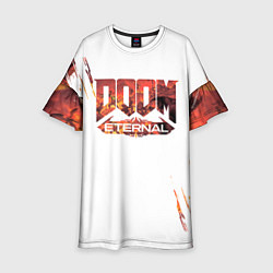 Платье клеш для девочки Doom Eternal,, цвет: 3D-принт