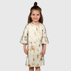 Платье клеш для девочки Лаваш - тексутра, цвет: 3D-принт — фото 2