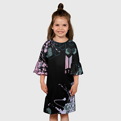 Платье клеш для девочки BTS класс, цвет: 3D-принт — фото 2