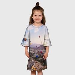 Платье клеш для девочки Воздушные Шары!, цвет: 3D-принт — фото 2