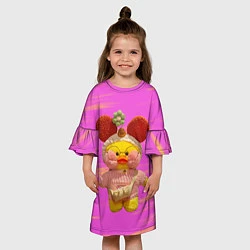 Платье клеш для девочки УТЯ ЛАЛАФАНФАН - С Ушками, цвет: 3D-принт — фото 2