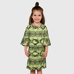 Платье клеш для девочки Крокодиловая кожа, цвет: 3D-принт — фото 2