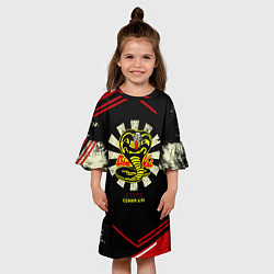 Платье клеш для девочки Кобра Кай Сериал Нетфликс Гранж, цвет: 3D-принт — фото 2