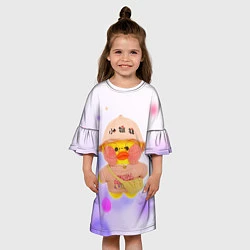 Платье клеш для девочки УТОЧКА ЛАЛАФАНФАН Fan Fan Duck, цвет: 3D-принт — фото 2