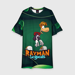 Платье клеш для девочки Rayman Legends Green, цвет: 3D-принт