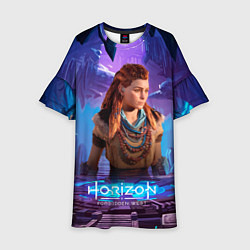 Платье клеш для девочки Horizon Aloy Элой Forbidden West, цвет: 3D-принт