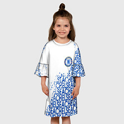 Платье клеш для девочки Chelsea fc, цвет: 3D-принт — фото 2