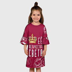 Платье клеш для девочки Её величество Прекрасная Света, цвет: 3D-принт — фото 2