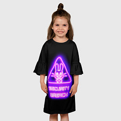 Платье клеш для девочки Five Nights at Freddys: Security Breach логотип, цвет: 3D-принт — фото 2